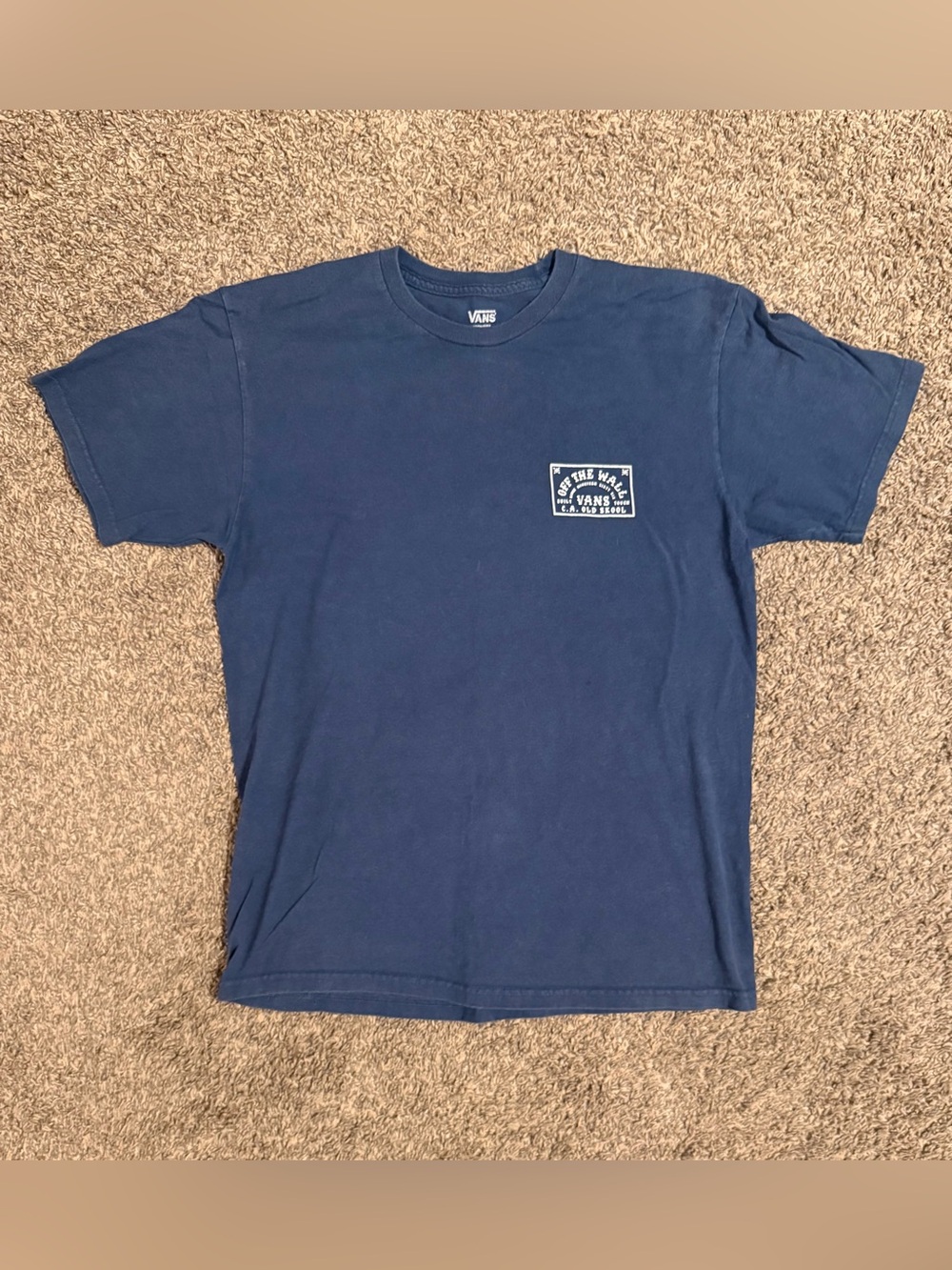 Dark Blue/Gray Vans Off The Wall T-Shirt - M